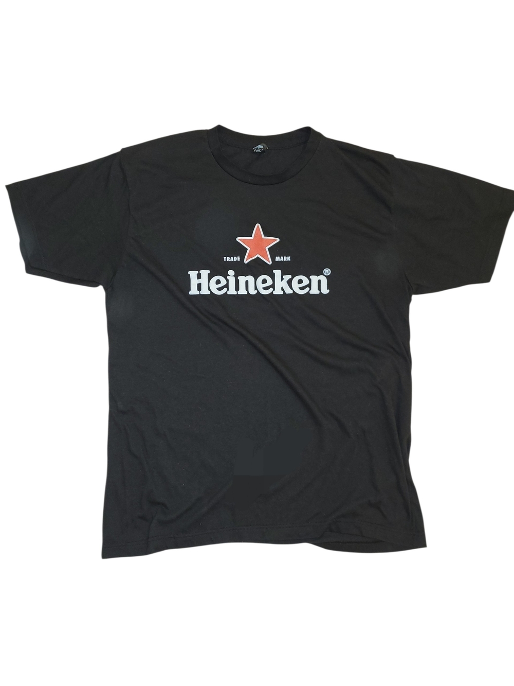Men's Black Heineken Offical Beer Logo Tee Vintage Soft 2000s Y2k